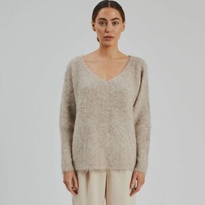Margaret O’Leary Eyelash V Neck Sweater M NWOT